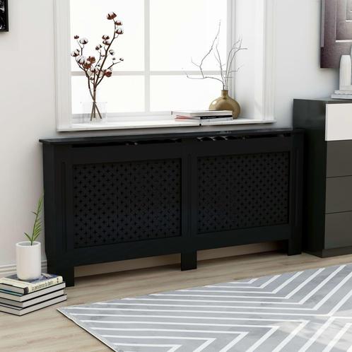 vidaXL Radiatorombouw 172x19x81,5 cm MDF zwart, Doe-het-zelf en Verbouw, Verwarming en Radiatoren, Nieuw, Verzenden