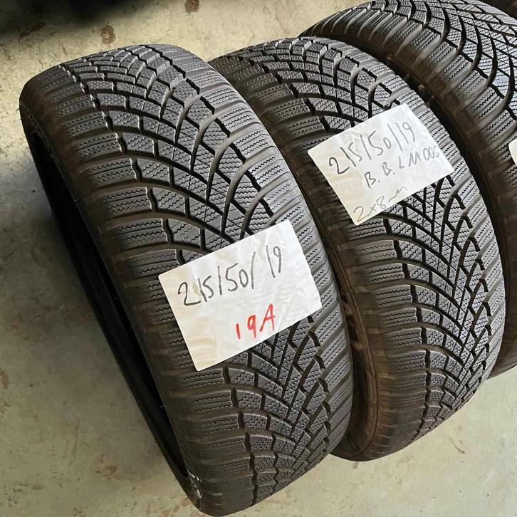 2 x Bridgestone Blizzak LM-005 215-50-19 Winterbanden 8mm, Auto-onderdelen, Banden en Velgen, 19 inch, Winterbanden, 215 mm, Personenwagen