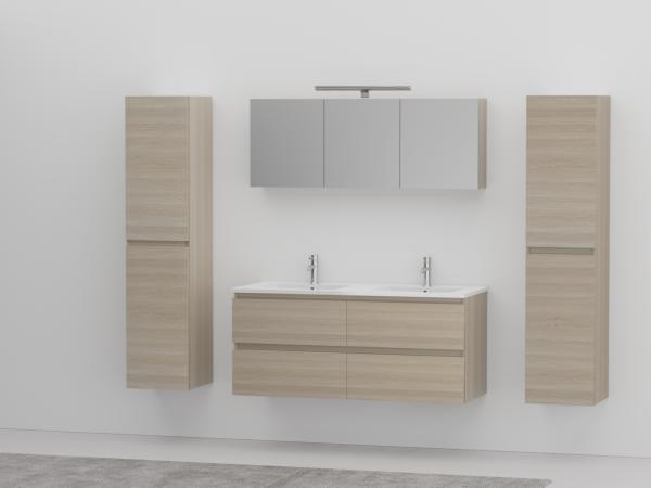 Veiling - 2-persoons 120 cm licht hout decor - Incl. kranen, Doe-het-zelf en Verbouw, Sanitair