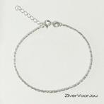925 Zilveren rope armbandje rhodium, Verzenden, Nieuw, Zilver