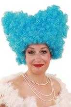 Luxe Suikerspin Pruik Blauw Staarten met Gratis 2x Haarnetje, Ophalen of Verzenden, Nieuw, Carnaval