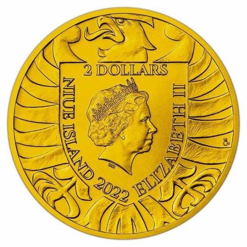 Niue. 2 Dollars 2022 1oz Niue Silver Czech Flag Lion 24k, Postzegels en Munten, Munten | Europa | Niet-Euromunten