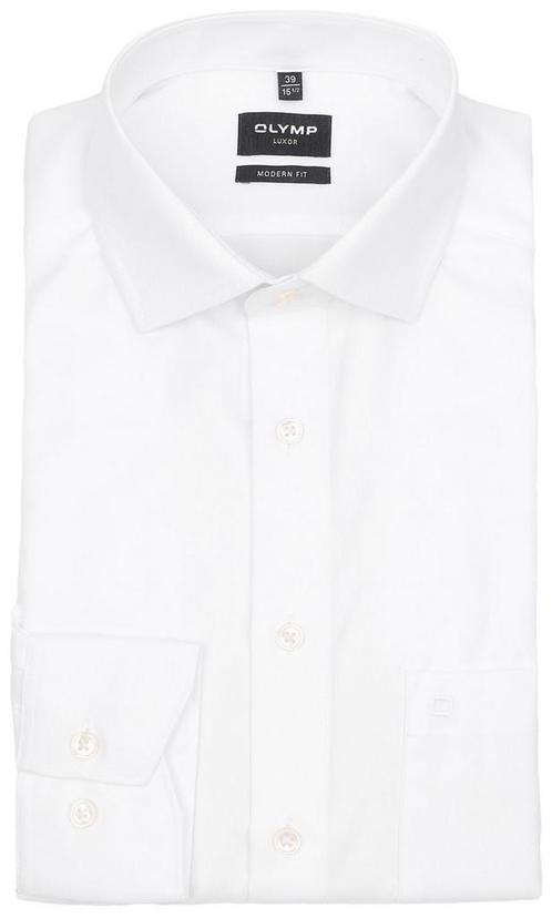 OLYMP Katoen Overhemd Luxor Wit maat 38 Heren, Kleding | Heren, Overhemden, Wit, Nieuw, Verzenden