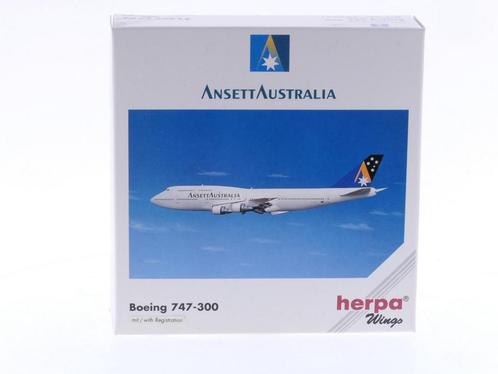 Schaal 1:500 Herpa 503921 Ansett Australia - Boeing 747-3..., Hobby en Vrije tijd, Modelbouw | Vliegtuigen en Helikopters, Gebruikt