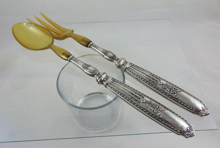 Art Nouveau - Saladebestek - Oorspronkelijke zaak - Paris, Antiek en Kunst, Antiek | Goud en Zilver