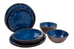 Bo-Camp Halo melamine serviesset - 12-delig - Blauw, Huis en Inrichting, Keuken | Bestek, Nieuw, Verzenden