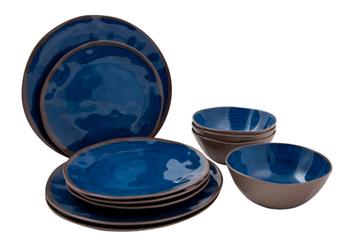 Bo-Camp Halo melamine serviesset - 12-delig - Blauw beschikbaar voor biedingen