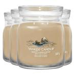 4x Yankee Candle Geurkaars Medium Jar Amber & Sandalwood 368, Nieuw, Verzenden