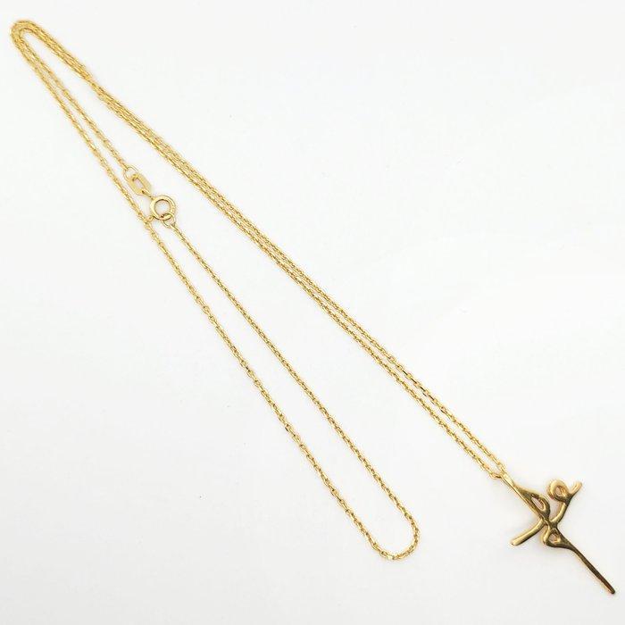 Ketting met hanger - 18 karaat Geel goud, Sieraden, Tassen en Uiterlijk, Antieke sieraden