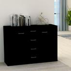 vidaXL Dressoir 88x30x65 cm bewerkt hout zwart, Verzenden, Nieuw, 50 tot 100 cm, 25 tot 50 cm