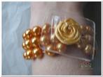 Corsage Polscorsage-armband Avery Goudoranje Polscorsage Kle, Ophalen of Verzenden, Nieuw
