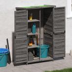 vidaXL Tuinschuur 83x57x140 cm massief grenenhout grijs, Verzenden, Nieuw