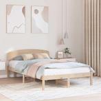 vidaXL Bedframe met hoofdeinde Bruin 120 x 200 cm Massief, Verzenden, Nieuw, Bruin, Hout