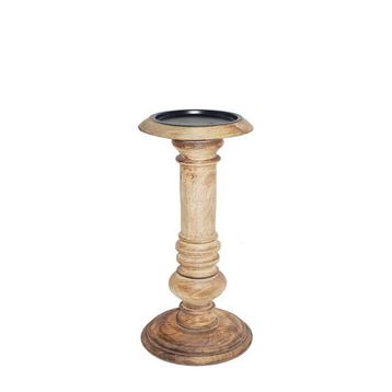 kandelaar mango hout bol 20cm beschikbaar voor biedingen