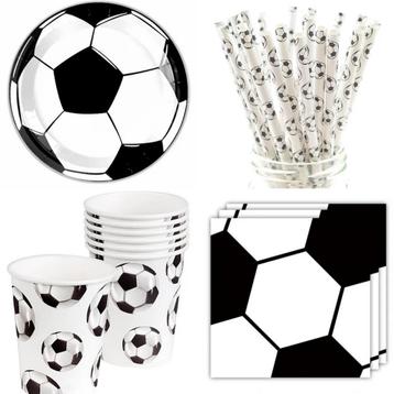 Voetbal party set zwart/wit 65-delig beschikbaar voor biedingen