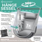KESSER® Hangstoel - Hangschommel - Tot 150kg - Grijs, Verzenden, Nieuw