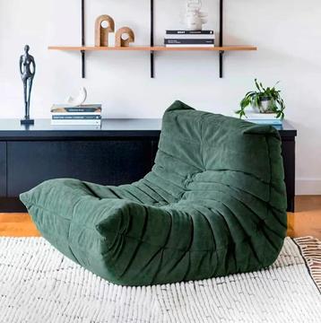 Bean Bag Zitbank Groen - Zitbank Fluwelen Togo Fauteuil Dupe beschikbaar voor biedingen