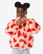 HEMA Kinderjas teddy hartjes roze, Verzenden, Nieuw