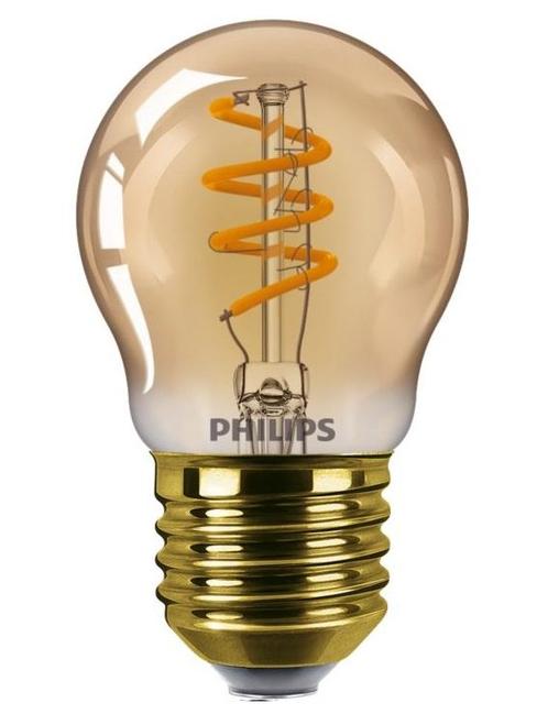 Philips LED Kogellamp E27 2.6W 136lm 1800K Goud Dimbaar P45, Huis en Inrichting, Lampen | Overige, Nieuw, Ophalen of Verzenden