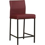 Leren barkruk Bright laag - Toledo Bordeaux (donkerrood) -, Huis en Inrichting, Barkrukken, Nieuw, Leer, Ophalen of Verzenden