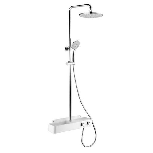Regendoucheset Tiger Xita Thermostatisch 21 cm Met, Doe-het-zelf en Verbouw, Sanitair, Kraan, Nieuw, Chroom, Ophalen of Verzenden