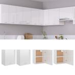 vidaXL Hangkasten 2 st Lyon 50x31x60 cm bewerkt hout, Verzenden, Nieuw, Wit