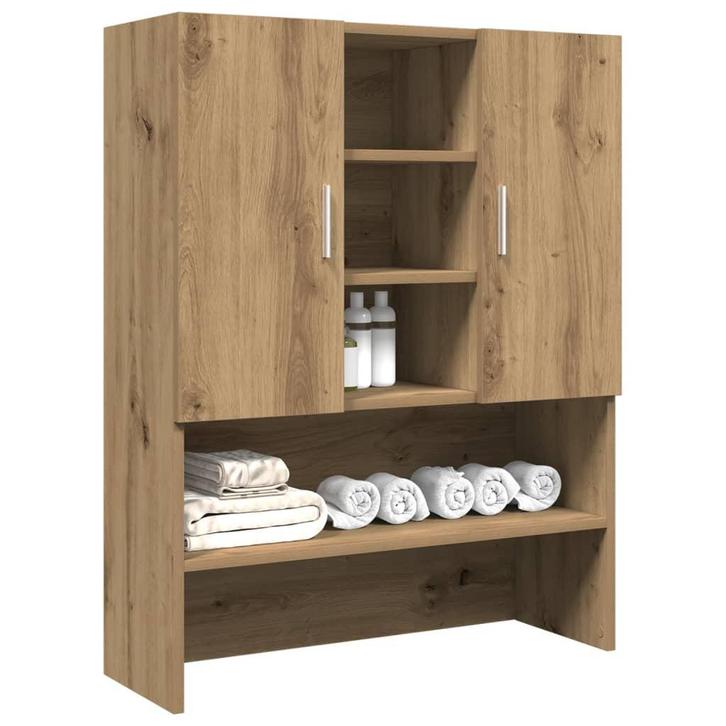 vidaXL Wasmachinekast 70,5x25,5x90 cm artisanaal eikenkleur, Witgoed en Apparatuur, Wasmachines, Nieuw, Verzenden