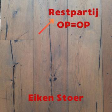 Eiken Lamelparket Stoer onbehandeld 24,5 m2 beschikbaar voor biedingen