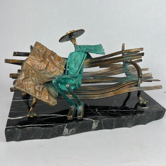 Pawe Erazmus (XX-XXI) - The reader. Large, 7kg, bronze,, Antiek en Kunst, Kunst | Designobjecten