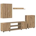 vidaXL Tv-meubelset Wandgemonteerd 4 pcs Artisan Eiken, Huis en Inrichting, 100 tot 150 cm, Verzenden, Nieuw, Minder dan 100 cm