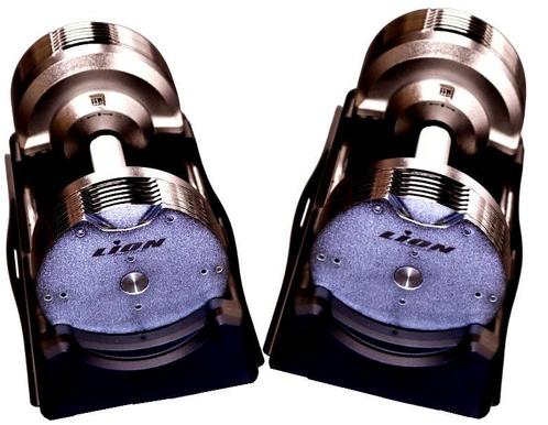 LION TITANSILVER Verstelbare Dumbbells 4 t/m 23,5 kilogram, Sport en Fitness, Fitnessmaterialen, Armen, Benen, Borst, Buik, Rug