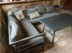 Prachtige aluminium hoekloungeset, Aluminium, Zo goed als nieuw, Loungeset, Bank