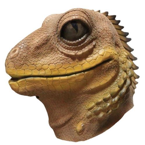Hagedis masker (bruin reptiel) leguaan, Hobby en Vrije tijd, Feestartikelen, Nieuw, Verzenden
