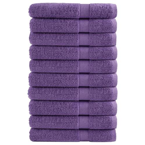 vidaXL Handdoeken SOLUND 10 st 600 g/m² 100x200 cm paars, Huis en Inrichting, Badkamer | Badtextiel en Accessoires, Paars, Nieuw