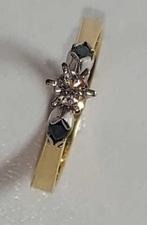 Cocktailring - 18 karaat Geel goud, Witgoud - 0.27ct. tw.