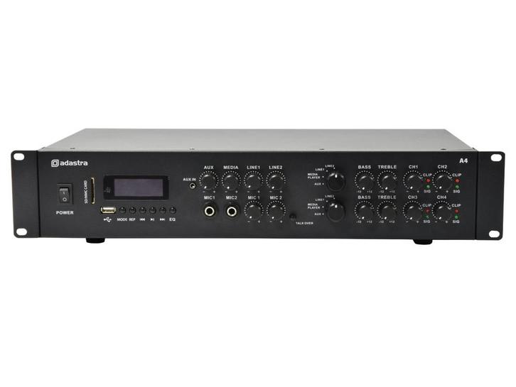 Adastra A4 Stereo PA Versterker 4x 200W Bluetooth, Muziek en Instrumenten, Microfoons, Overige typen, Nieuw, Verzenden