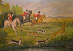 Britse school (XX) - Scena di caccia al cervo