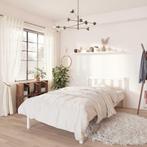 vidaXL Bedframe massief grenenhout wit 75x190 cm, Huis en Inrichting, Slaapkamer | Bedden, Eenpersoons, Verzenden, Wit, Nieuw