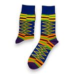 Afrikaanse sokken / Afro sokken / Kente sokken - Blauw - Sma, Ophalen of Verzenden, Nieuw