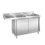 GGM Gastro | Vaatwasser spoelkast - 1600x600mm - met 2 |, Witgoed en Apparatuur, Verzenden, Nieuw, Inbouw