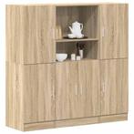 vidaXL 3-delige Keukenkastenset bewerkt hout sonoma, Huis en Inrichting, Woonaccessoires | Wandplanken en Boekenplanken, Verzenden