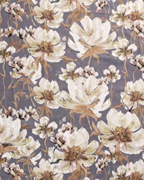 Fluweel Digitaal Bloemen Lichtgrijs, Hobby en Vrije tijd, Stoffen en Lappen, Grijs, Nieuw
