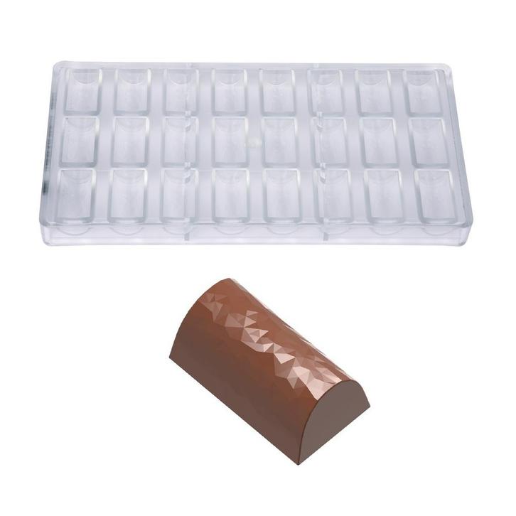 Bonbonvorm Chocolate World Buche Facet (24x) 36x20x15mm, Hobby en Vrije tijd, Taarten en Cupcakes maken, Nieuw, Verzenden