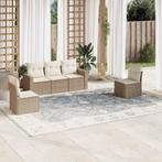 vidaXL 5-delige Loungeset met kussens poly rattan beige, Verzenden, Nieuw, Rotan, Loungeset