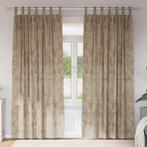 vidaXL Velvet Gordijnen 2 pcs champagne 245 x 140 cm Fluweel, Huis en Inrichting, Verzenden, Nieuw, Beige