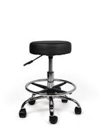 Tabouret Zwart - Lage uitvoering met Voetsteun, Nieuw
