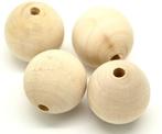 Houten kralen 25 mm per 3 stuks, Hobby en Vrije tijd, Knutselen, Ophalen of Verzenden, Nieuw