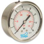 Profec manometer met achteraansluiting, glycerinev, Doe-het-zelf en Verbouw, Meetapparatuur, Nieuw, Verzenden