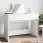 vidaXL Kaptafel met spiegel 100x45x76 cm wit, Verzenden, Nieuw