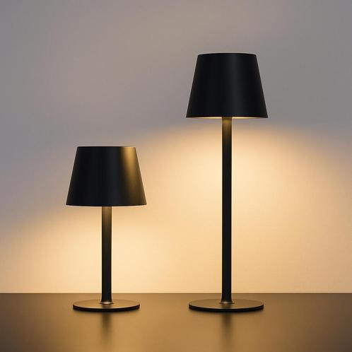 (2 in 1) LED Tafellamp Oplaadbaar zwart - USB-C - Dimbaar, Huis en Inrichting, Lampen | Overige, Ophalen of Verzenden